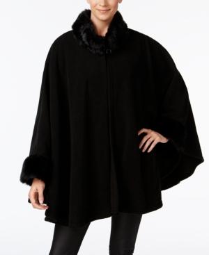 Cejon Faux Fur & Fleece Cape