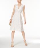 Ivanka Trump Ruffled Faux-wrap Lace Dress