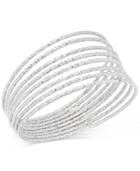 Inc International Concepts Silver-tone 8-pc. Textured Bangle Bracelet