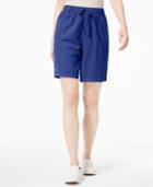 Karen Scott Cotton Drawstring Shorts, Created For Macy's