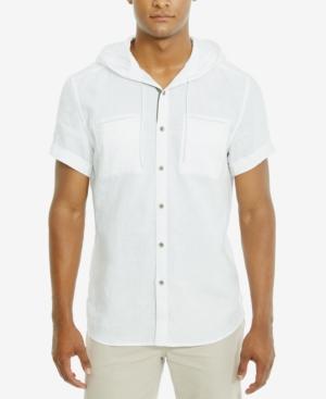 Kenneth Cole Reaction Men's Linen Hooded Shirt