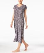 Dkny Short-sleeve Printed Maxi Nightgown
