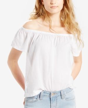 Levi's Off-the-shoulder Button-back Top