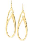 Kenneth Cole New York Gold-tone Oval Drop Earrings
