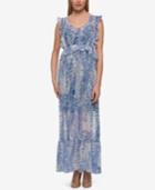 Tommy Hilfiger Lace-up Maxi Dress, Only At Macy's