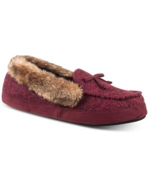 Isotoner Signature Women's Tweed Paige Moccasin Slippers