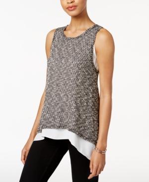 Bar Iii Marled Contrast Top, Only At Macy's
