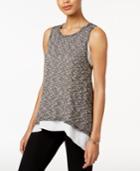 Bar Iii Marled Contrast Top, Only At Macy's
