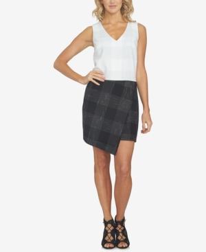 1.state Colorblocked Asymmetrical Shift Dress