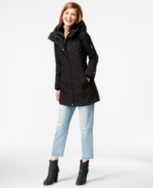 Dkny Faux-fur-collar Hooded Parka