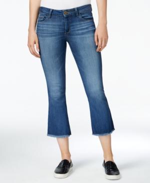 Dl 1961 Lara Fauna Wash Cropped Flared Jeans