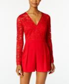One Clothing Juniors' Lace Romper