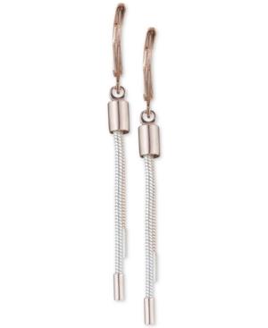 Anne Klein Two-tone Chain Linear Drop Earrings