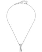 Majorica Sterling Silver Cubic Zirconia & Imitation Pearl Pendant Necklace, 14-1/2 + 2 Extender