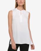 Dkny Tie-front Keyhole Top