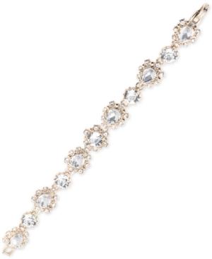 Marchesa Gold-tone Crystal Link Bracelet