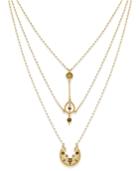 Inc International Concepts Gold-tone Three-layer Pendant Necklace, Only At Macy's