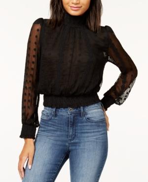 Astr Shiloh Embroidered Smocked Top