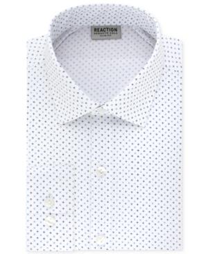 Kenneth Cole Reaction Men's Techni-cole Slim-fit Flex Collar Stretch Ocean Mist Print Broadcloth Dress Shirt
