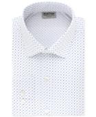 Kenneth Cole Reaction Men's Techni-cole Slim-fit Flex Collar Stretch Ocean Mist Print Broadcloth Dress Shirt