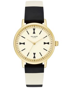 Kate Spade New York Women's Crosby Black & White Silicone Strap Watch 34mm Ksw1037