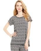 Studio M Short-sleeve Geo-print Top