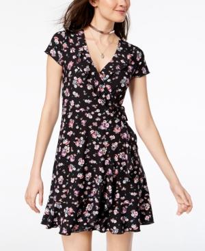 Ultra Flirt Juniors' Ruffled Wrap Dress