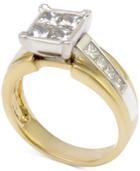 Diamond Engagement Ring (1-1/2 Ct. T.w.) 14k Gold And White Gold