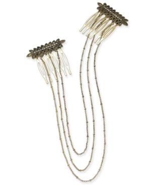 I.n.c. Mixed Metal Crystal Hair Swag, Created For Macy's
