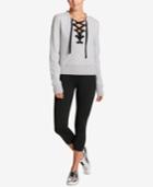 Dkny Cotton Lace-up Sweatshirt