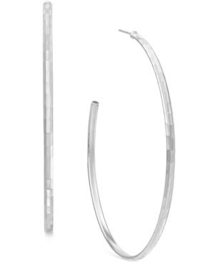 Giani Bernini Post Hoop Earrings In Sterling Silver, 2-1/3