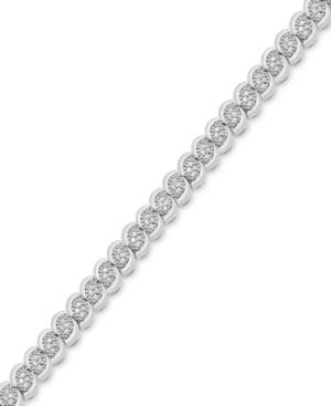 Victoria Townsend Diamond Scalloped Bracelet (1 Ct. T.w.) In 18k Gold-plated Or Sterling Silver-plated Brass