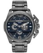 Diesel Men's Chronograph Ironside Gunmetal Ion-plated Stainless Steel Bracelet Watch 55x48mm Dz4398