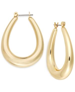 Charter Club Gold-tone Oval Hoop Earrings