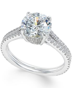 Certified Diamond Engagement Ring (2-1/2 Ct. T.w.) In 18k White Gold