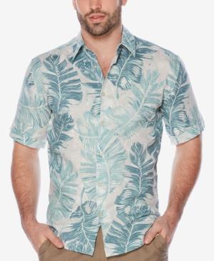 Cubavera Men's Palm-print Linen Shirt