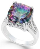 Mystic Topaz (5 Ct. T.w.) And White Topaz Accent Ring In Sterling Silver