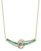 Emerald (1-3/4 Ct. T.w.) And Diamond (1/4 Ct. T.w.) Collar Necklace In 14k Gold