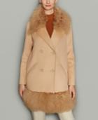 The Fur Vault Tibetan Lamb Fur-trim Wool-blend Coat