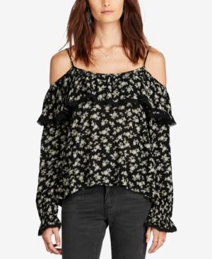 Denim & Supply Ralph Lauren Ruffled Cold-shoulder Top