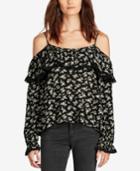Denim & Supply Ralph Lauren Ruffled Cold-shoulder Top