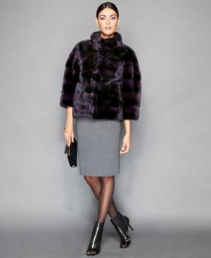 The Fur Vault Three-quarter-sleeve Mink Fur Jacket