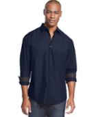 Alfani Men's Solid Long-sleeve Iridescent Shirt, Only At Macy's