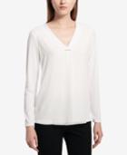 Calvin Klein Hardware V-neck Top