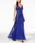 Jump Juniors' Beaded Sequin-embellished Gown