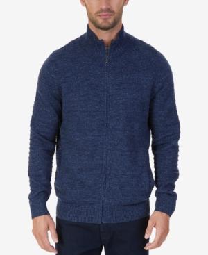 Nautica Men's Mock-neck Full-zip Sweater