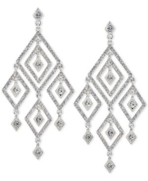 Anne Klein Silver-tone Pave Chandelier Earrings