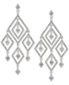 Anne Klein Silver-tone Pave Chandelier Earrings