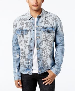 Guess Men's Graffiti Denim Jacket