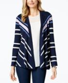 Charter Club Cashmere Striped Cardigan, Only At Macy's
